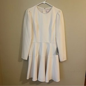 Gal Meets Glam Cream Celeste Dress with Pearls Size 6